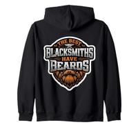 The Best Blacksmiths Have Beards Bearded Metal Worker Funny Zip Hoodie