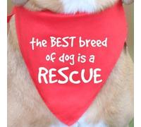 The best breed of dog is a rescue - dog bandana (Cerise Pink, Regular (fits most dogs from Border Terrier to German Shepherd))