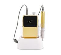 The Best Brushless 85W Electric Nail File 35000 RPM Cordless ，Silent and stable, long service life Drill Machine(Gold,AU)