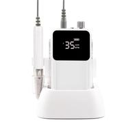 The Best Brushless 85W Electric Nail File 35000 RPM Cordless ，Silent and stable, long service life Drill Machine(White,EU)