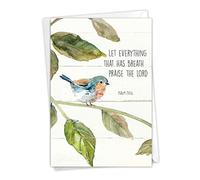 The Best Card Company - Congratulations Greeting Card with Envelope - Beautiful Appreciation, Celebration Card - Scripture Birds C7108ICGG