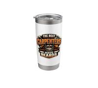The Best Carpenters Have Beards Bearded Woodworker Funny Fun Stainless Steel Insulated Tumbler