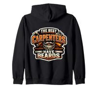 The Best Carpenters Have Beards Bearded Woodworker Funny Fun Zip Hoodie