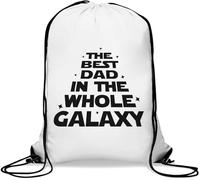 The Best Dad In The Whole Galaxy Gym Sack Casual Drawstring Bag White