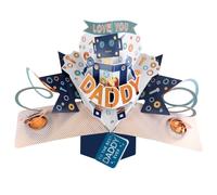 The Best Daddy Ever Robot Daddy Pop Up Card Father's Day, Birthday, Any Occasion POP008F09