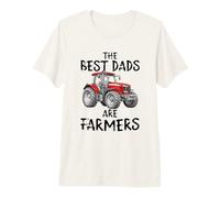 The Best Dads are Farmers Retro Tractor Father Premium T-Shirt