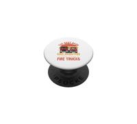The Best Dads Have Daughters Drive Fire Trucks Father's Day PopSockets Adhesive PopGrip