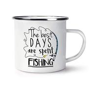 The Best Days are Spent Fishing Retro Enamel Mug Cup