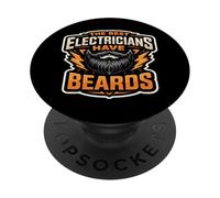 The Best Electricians Have Beards Bearded Electrical Worker PopSockets Adhesive PopGrip