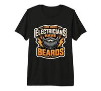 The Best Electricians Have Beards Bearded Electrical Worker Premium T-Shirt
