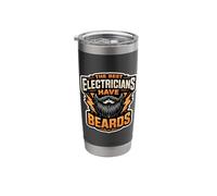 The Best Electricians Have Beards Bearded Electrical Worker Stainless Steel Insulated Tumbler