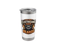 The Best Electricians Have Beards Bearded Electrical Worker Stainless Steel Insulated Tumbler