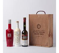 The best extra virgin olive oils in the world (TOP10 of the International Quality Award for Extra Virgin Olive Oil EVOOLEUM Awards 2021) - Pack of 3 bottles of 500 ml (Wooden box)