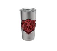 The Best Firefighters Have Beards Funny Bearded Fireman Joke Stainless Steel Insulated Tumbler