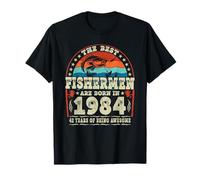 The Best Fishermen Born in 1984 Fishing Lovers 42nd Birthday T-Shirt