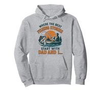 The Best Fishing Stories Start with Dad and I Father Son Pullover Hoodie