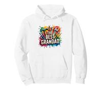 The Best Grandad Handyman Tools Watercolor Splash Design Pullover Hoodie