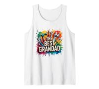 The Best Grandad Handyman Tools Watercolor Splash Design Tank Top
