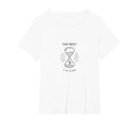 The Best is Yet to Come Inspirational Hourglass T-Shirt, Women's Plus, White, 5X