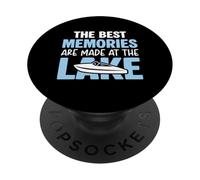 The Best Memories Are Made At The Lake Boat Lovers Camping PopSockets Adhesive PopGrip