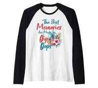 The Best Memories Flip Flops Summer Vacation Vintage Love Raglan Baseball Tee