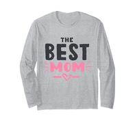 The Best Mom Cute Minimalist Best Mama Mother's Day Long Sleeve T-Shirt