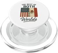 The Best Of Both Worlds Half American Half Mexican USA PopSockets PopGrip for MagSafe