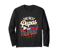 The Best Papas are Filipino Fathers Day Pride Long Sleeve T-Shirt