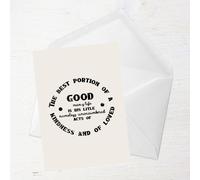 The Best Portion Of A Good Man's Life Greetings Card - Large Card