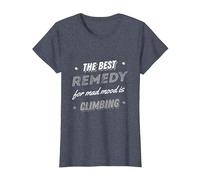 The Best Remedy for Mad Mood is Climbing Climbing Wall T-Shirt, Women, Heather Blue, 3X-Large