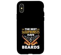 The Best Saxophonists Have Beards Funny Saxophone Case for iPhone X/XS
