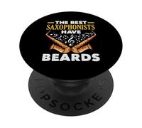 The Best Saxophonists Have Beards Funny Saxophone PopSockets Adhesive PopGrip