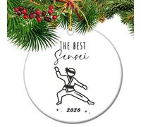 THE Best Sensei Thank You Ceramic Keepsake, Teacher Appreciation Gift, Meaningful Mentor and Coach Gratitude Memorial, Professional Recognition Gift