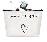 The Best Sister Ever Large Organizer Sister Toiletry Bag | Travel Shampoo Toiletry Bag, Love You Big Sis, riferimento alla descrizione, Please refer to description