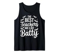 The Best Teachers are A Bit Batty Bat Spooky Halloween Tank Top