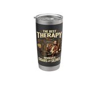 The Best Therapy Involves Cigars and Silence Gentleman Stainless Steel Insulated Tumbler