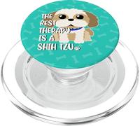 The Best Therapy is a Shih Tzu Dog PopSockets PopGrip for MagSafe