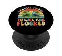 The best Things in Life are flocked Budgie PopSockets Adhesive PopGrip
