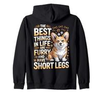 The Best Things In Life Are Furry And Have Short Legs Corgi Zip Hoodie
