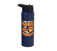 The Best Things in Life are Not Things Cute Cat Lover Stainless Steel Insulated Water Bottle
