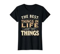 The Best Things in Life are Not Things Grateful Mindset Value Graphic T-Shirt, Women, Black, XS