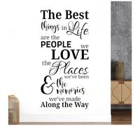 The Best Things in Life - People, Places, Memories - Quote Decal Wall Sticker [Medium] [Black]