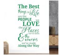 The Best Things in Life - People, Places, Memories - Quote Decal Wall Sticker [Medium] [Cactus]
