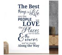 The Best Things in Life - People, Places, Memories - Quote Decal Wall Sticker [Medium] [Cobalt]