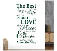 The Best Things in Life - People, Places, Memories - Quote Decal Wall Sticker [Medium] [Forest]