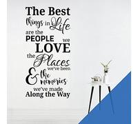 The Best Things in Life - People, Places, Memories - Quote Decal Wall Sticker [Medium] [Marina]