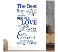 The Best Things in Life - People, Places, Memories - Quote Decal Wall Sticker [Medium] [Mid Blue]