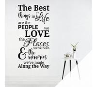 The Best Things in Life - People, Places, Memories - Quote Decal Wall Sticker [Medium] [White]