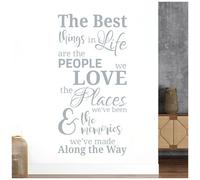 The Best Things in Life - People, Places, Memories - Quote Decal Wall Sticker [XLarge] [Silver]
