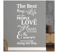 The Best Things in Life - People, Places, Memories - Quote Decal Wall Sticker [XLarge] [White]